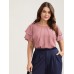 Toothpick Pleat Layered Flutter Sleeve Blouse Toothpick Pleat Layered Flutter Sleeve Blouse