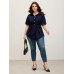 Knotted Front Asymmetrical Hem Blouse