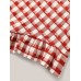 Gingham Print Button Back Blouse Gingham Print Button Back Blouse