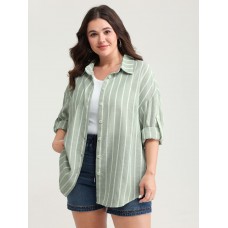 Adjustable Tab Sleeve Button-Down Shirt